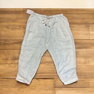 Free People Ivory Barrel Leg Pants NWT S Cupro Tencel Cuffed Limited Luxe Style